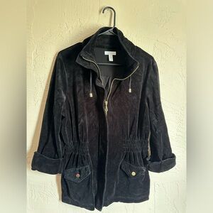 Charter Club Size Large Black Zip Up Jacket